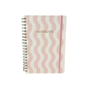 Pink and White Spiral Notebook